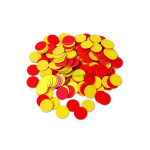Plastic Two-colored Counters,1-inch diameter, 200 pcs/set